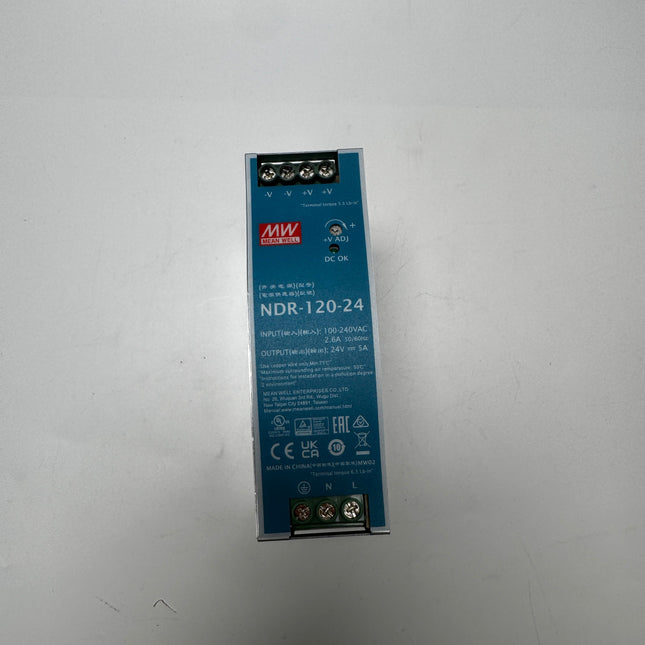 MEAN WELL NDR-120 series: DIN rail type single output power supply - NDR-120-24
