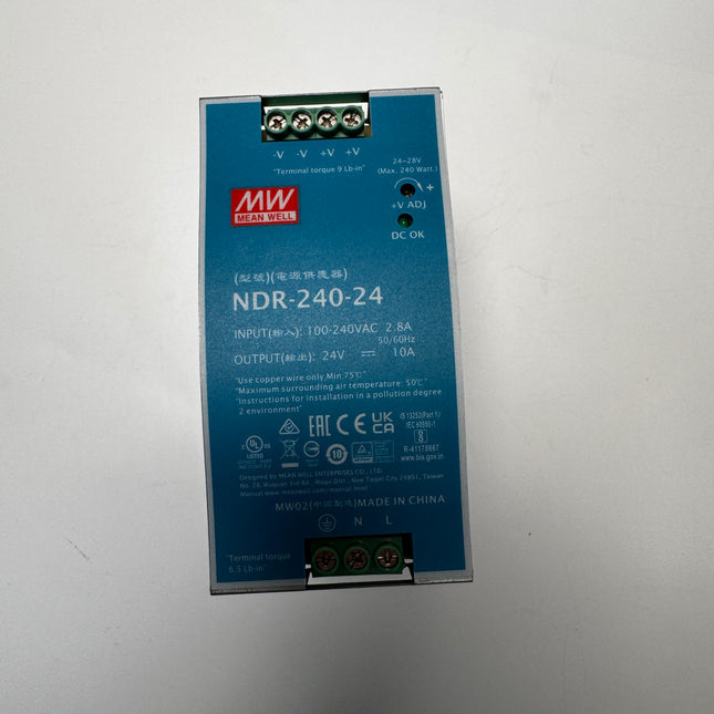 MEAN WELL NDR-240 series: DIN rail type single output power supply - NDR-240-24