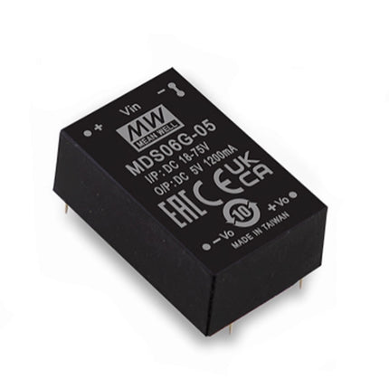 MEAN WELL MDS06 Series: DC-DC Medical Grade Regulated Voltage Converter - MDS06F-15