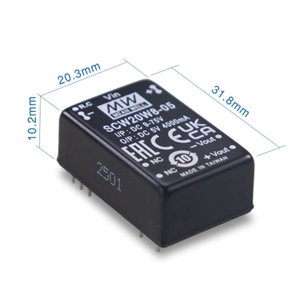 MEAN WELL SCW20W8 series: voltage regulator converter - SCW20W8-24