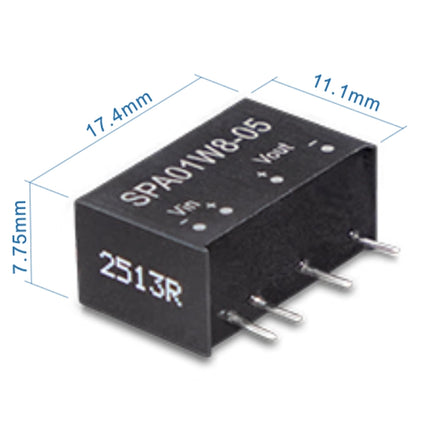 MEAN WELL SPA01W8 series: DC-DC regulator converter - SPA01W8-24