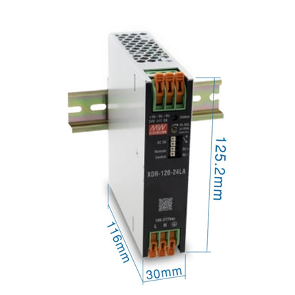 MEAN WELL XDR-120 Series: Rail Power Supply - XDR-120-24LA