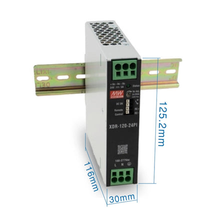 MEAN WELL XDR-120 Series: Rail Power Supply - XDR-120-24PI