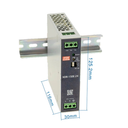 MEAN WELL XDR-150E Series: DIN Rail Power Supplies - XDR-150E-12