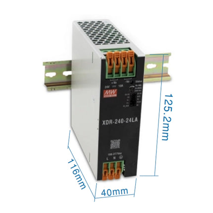 MEAN WELL XDR-240 Series: Rail Power Supply - XDR-240-24LA