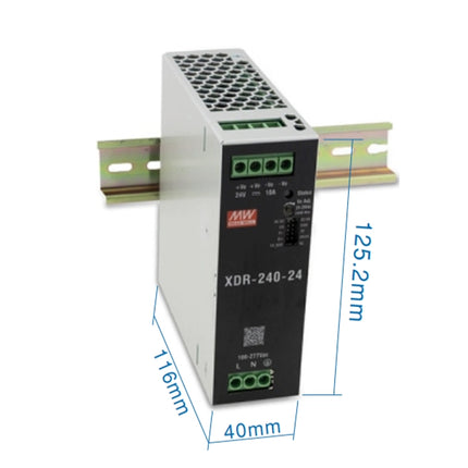 MEAN WELL XDR-240 Series: Rail Power Supply - XDR-240-24