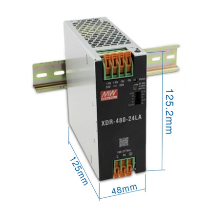 MEAN WELL XDR-480 Series: Rail Power Supply - XDR-480-48LA