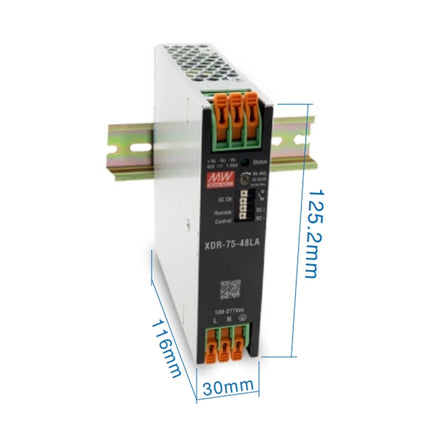 MEAN WELL XDR-75 Series: Rail Power Supply - XDR-75-36LA