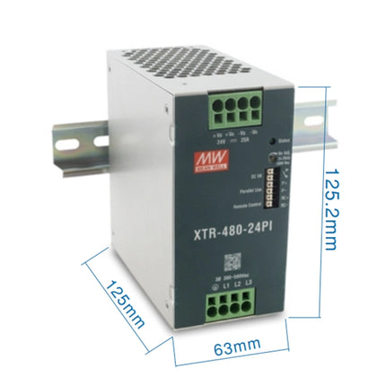 MEAN WELL XTR-480 Series: Rail Power Supply - XTR-480-48PI