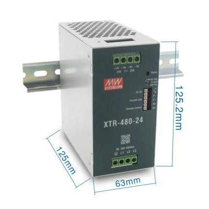 MEAN WELL XTR-480 Series: Rail Power Supply - XTR-480-36GL