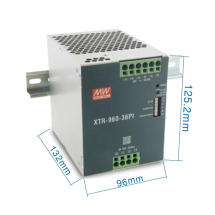 MEAN WELL XTR-960 Series: Rail Power Supply - XTR-960-36PIGL